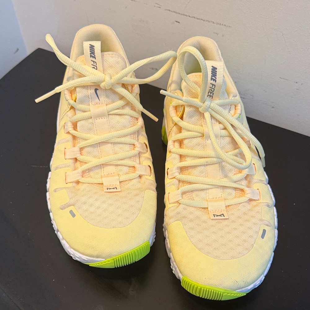 Like New Nike Free TR Yellow and Lime Athletic Shoes - Picture 3 of 10